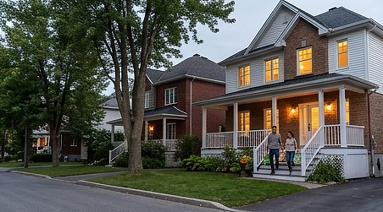 Maison familiale dans un quartier résidentiel