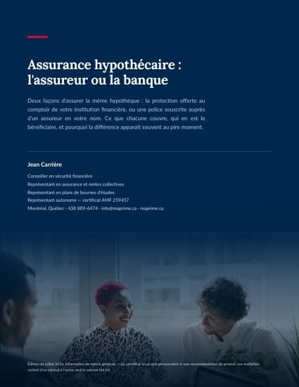 L'assurance hypothécaire — PDF